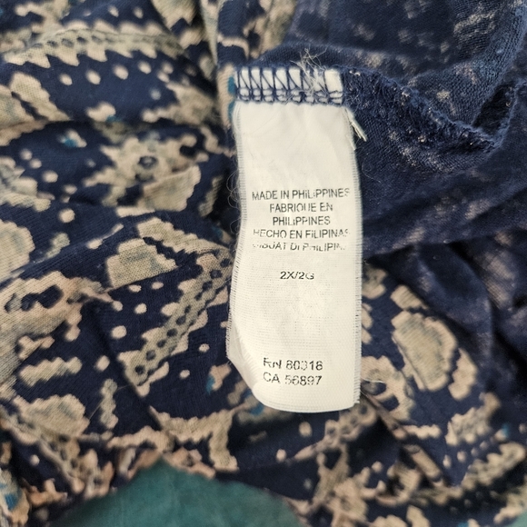 LUCKY BRAND Size 2X Long Sleeved top Blouse - Picture 7 of 7
